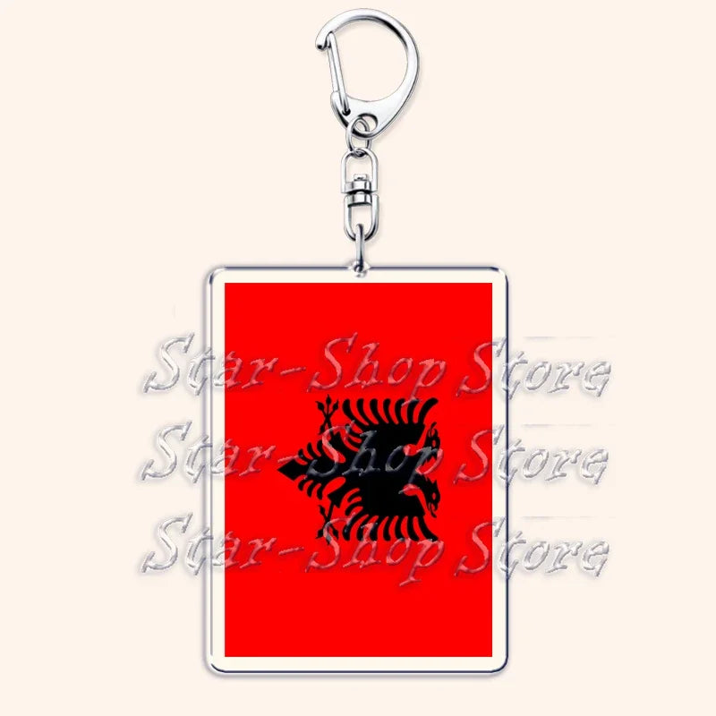 National Country Flags Keychains for Accessories Bag United States Mexico Spain Poland Russia France Chile Keyring Jewelry Gifts