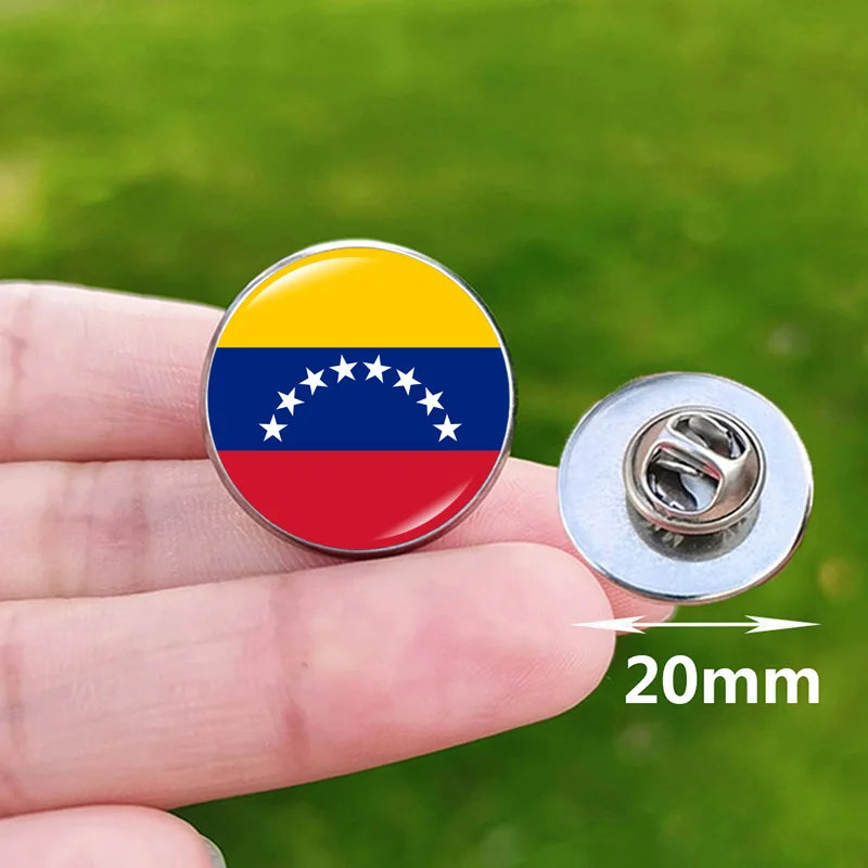 2024 National Flag Pin Serbia France Spain Uruguay Croatia Chile Romania Netherlands Switzerland Brazil Football Brooch Gift