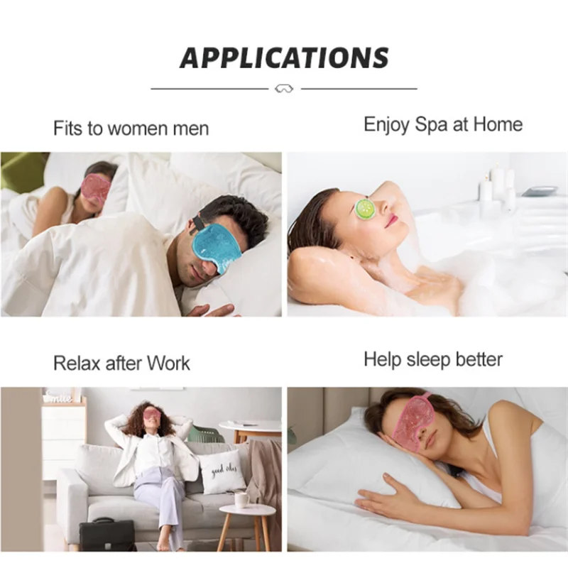 Beauty eye mask with dual use of cold and hot compress, eye mask with heating to relieve eye fatigue, non pressure eye ice pack