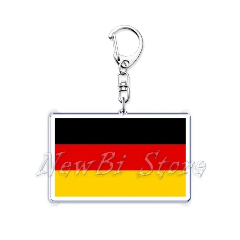 Country Flags Key Chain Keychains Ring for Accessories Bag Pendant American Britain Korean Korean Keyring Jewelry Fans Gifts