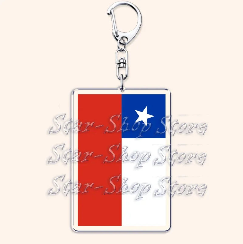 National Country Flags Keychains for Accessories Bag United States Mexico Spain Poland Russia France Chile Keyring Jewelry Gifts