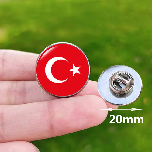 2024 National Flag Pin Serbia France Spain Uruguay Croatia Chile Romania Netherlands Switzerland Brazil Football Brooch Gift