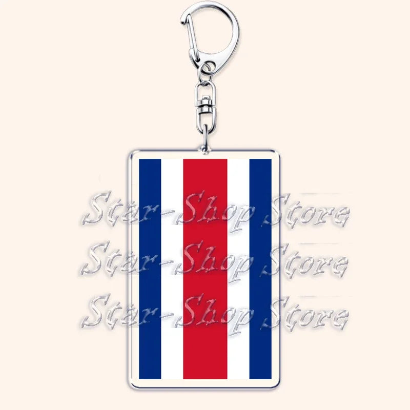 National Country Flags Keychains for Accessories Bag United States Mexico Spain Poland Russia France Chile Keyring Jewelry Gifts