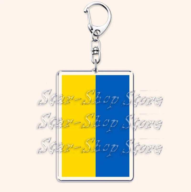 National Country Flags Keychains for Accessories Bag United States Mexico Spain Poland Russia France Chile Keyring Jewelry Gifts