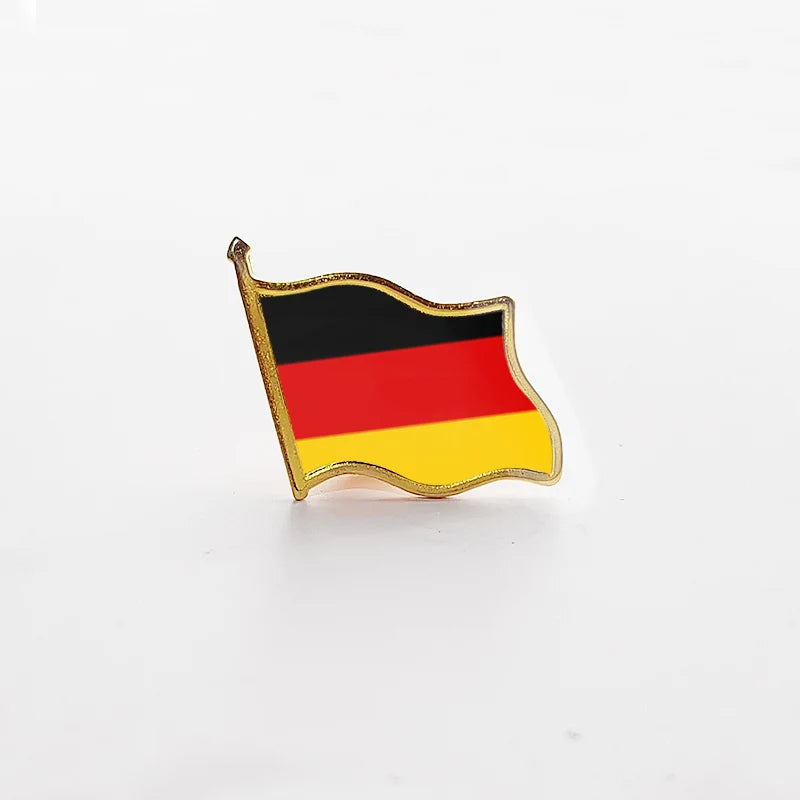 National Flag Pin Country Flag Metal Lapel Pin Russia Ukraine Spain France Badges For Clothes Bag Hat Collar Jewelry Accessories