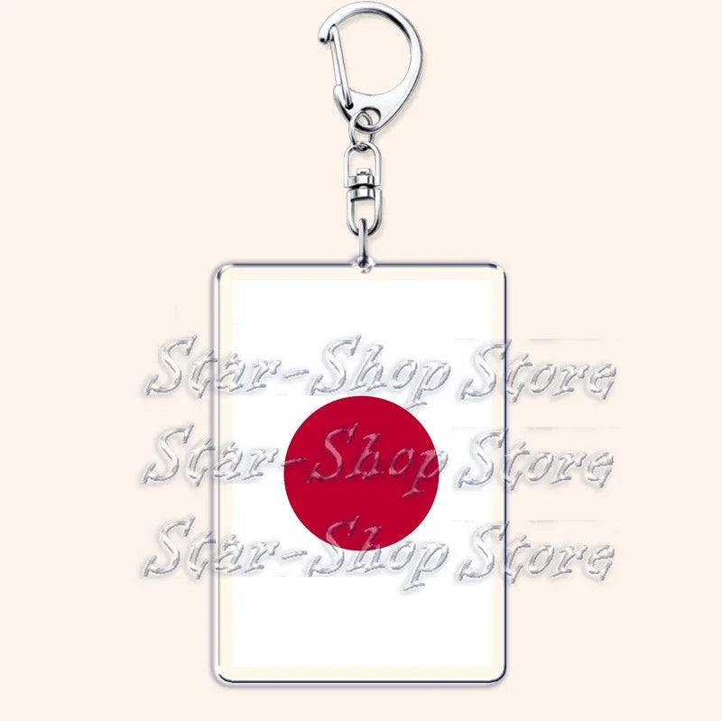 National Country Flags Keychains for Accessories Bag United States Mexico Spain Poland Russia France Chile Keyring Jewelry Gifts