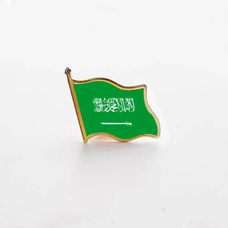 National Flag Pin Country Flag Metal Lapel Pin Russia Ukraine Spain France Badges For Clothes Bag Hat Collar Jewelry Accessories