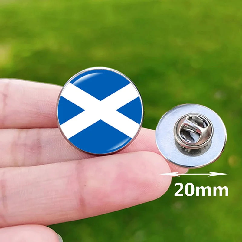 Colombia Flag Pin Stainless Steel Lapel Pins Honduras Nicaragua Peru Philippines Bolivia Finland Salvador Singapore Glass Brooch