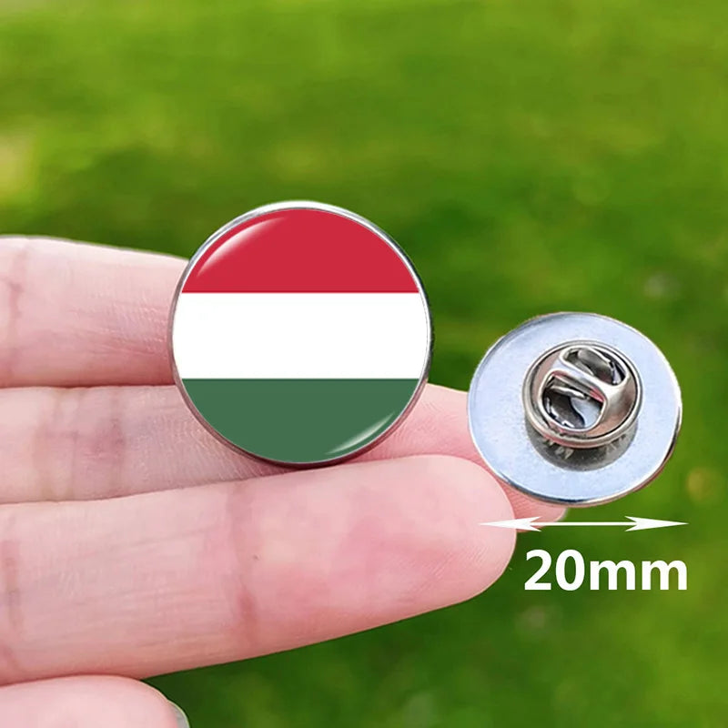 Colombia Flag Pin Stainless Steel Lapel Pins Honduras Nicaragua Peru Philippines Bolivia Finland Salvador Singapore Glass Brooch