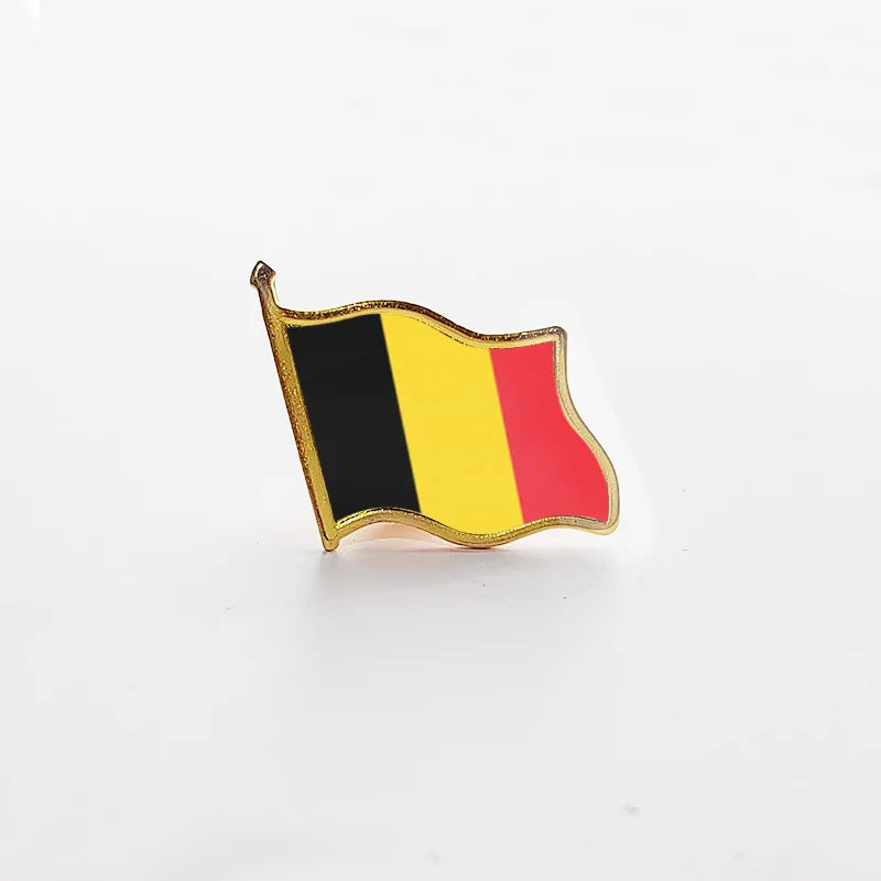 National Flag Pin Country Flag Metal Lapel Pin Russia Ukraine Spain France Badges For Clothes Bag Hat Collar Jewelry Accessories