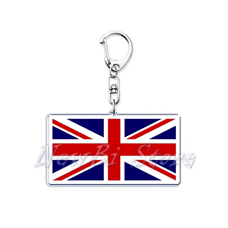 Country Flags Key Chain Keychains Ring for Accessories Bag Pendant American Britain Korean Korean Keyring Jewelry Fans Gifts