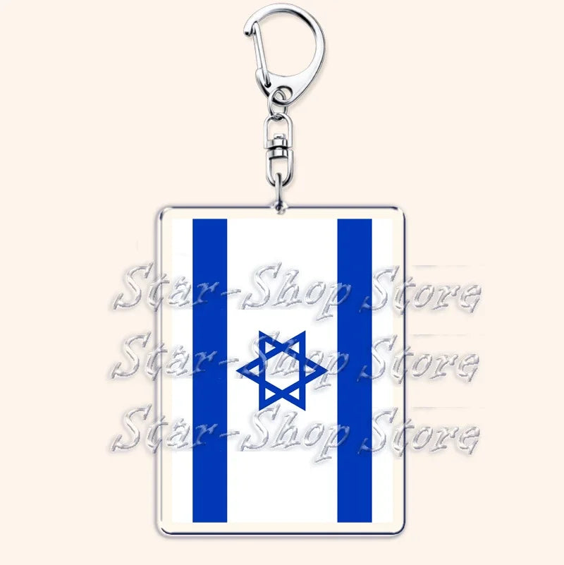 National Country Flags Keychains for Accessories Bag United States Mexico Spain Poland Russia France Chile Keyring Jewelry Gifts