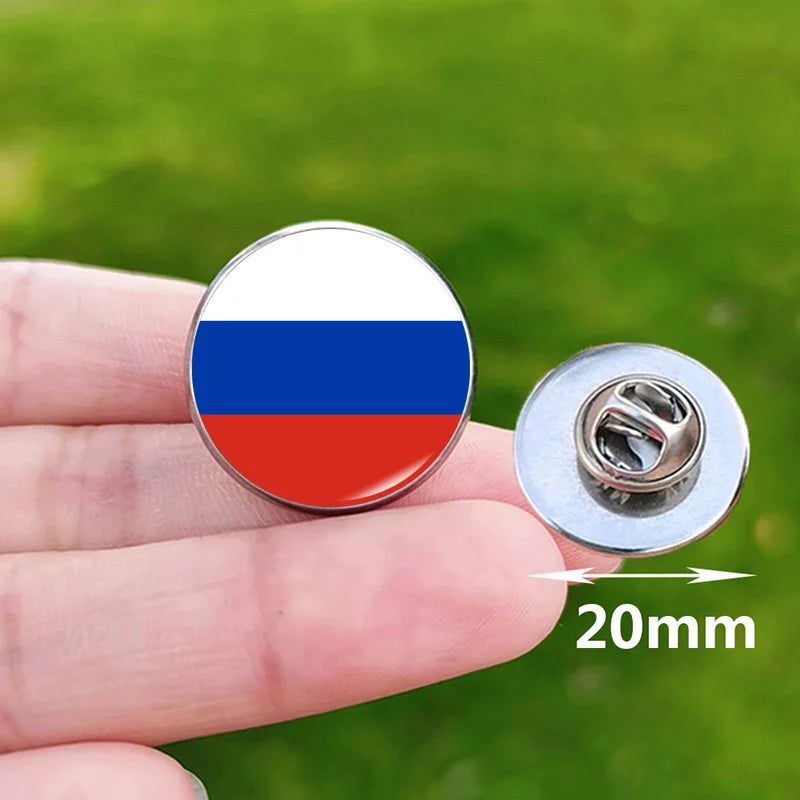 2024 National Flag Pin Serbia France Spain Uruguay Croatia Chile Romania Netherlands Switzerland Brazil Football Brooch Gift