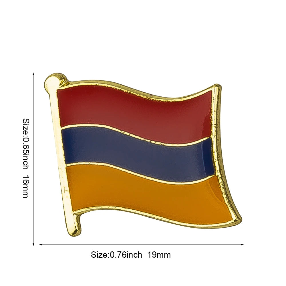 Flag Pins Country Flag Badge Flag Brooch National Flag Lapel Pin International Travel Pins Collections