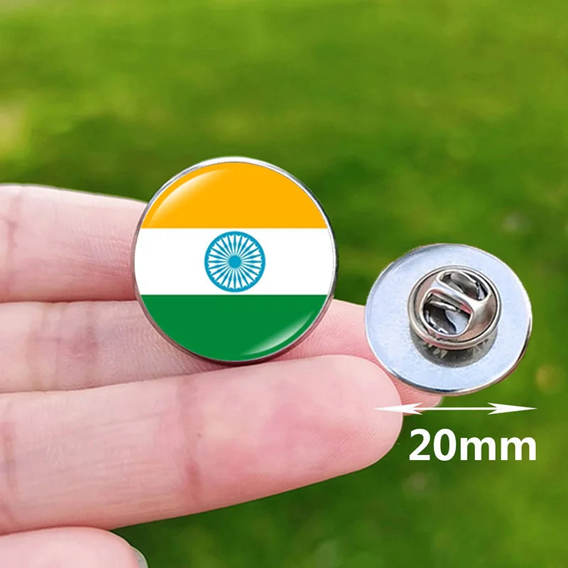 Colombia Flag Pin Stainless Steel Lapel Pins Honduras Nicaragua Peru Philippines Bolivia Finland Salvador Singapore Glass Brooch