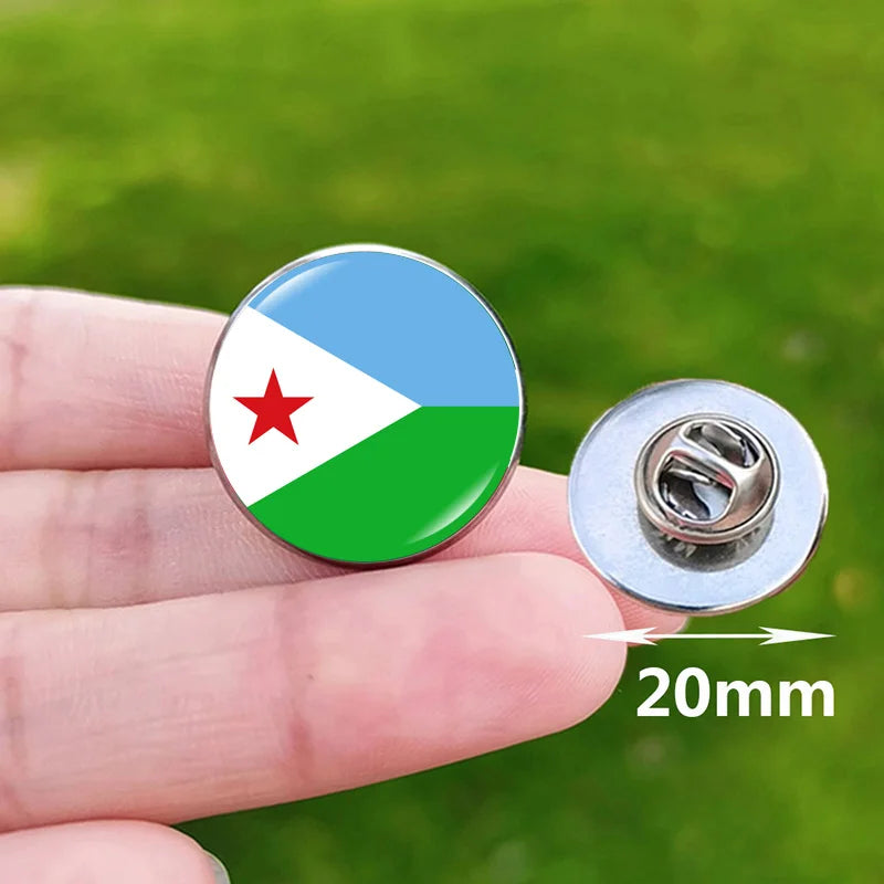 2024 National Flag Pin Serbia France Spain Uruguay Croatia Chile Romania Netherlands Switzerland Brazil Football Brooch Gift