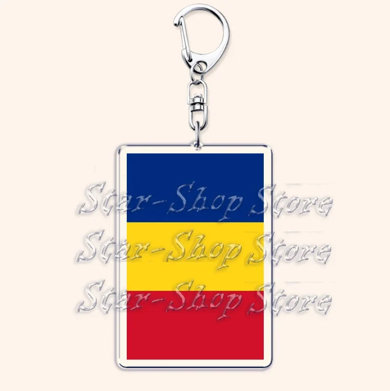 National Country Flags Keychains for Accessories Bag United States Mexico Spain Poland Russia France Chile Keyring Jewelry Gifts