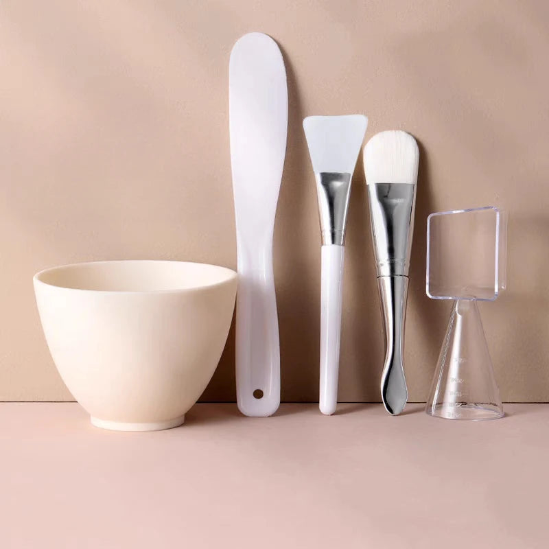 Facial Brush Mask Bowl Spoon Set Mask Brush Bar DIY Beauty Tools Mixing Tools Skin Care Makeup Supplies Woman Facial Tools
