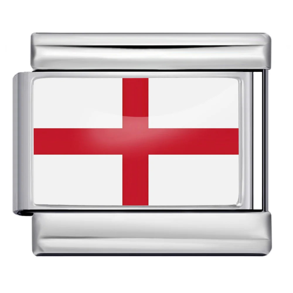 1pc Elastic Charm Chain World National Flag Italian Link fit 9mm Stainless Steel Bracelet DIY Making Jewelry Gifts Accessories