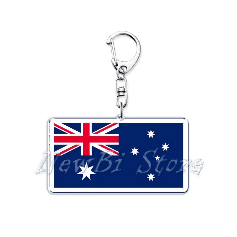 Country Flags Key Chain Keychains Ring for Accessories Bag Pendant American Britain Korean Korean Keyring Jewelry Fans Gifts