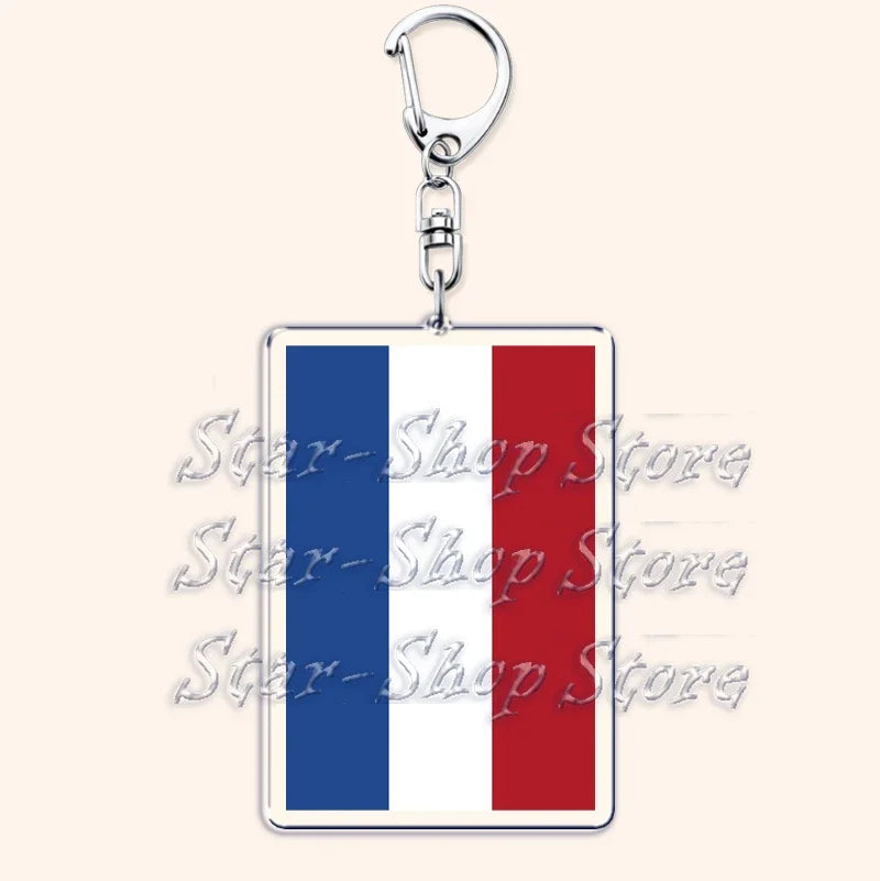 National Country Flags Keychains for Accessories Bag United States Mexico Spain Poland Russia France Chile Keyring Jewelry Gifts