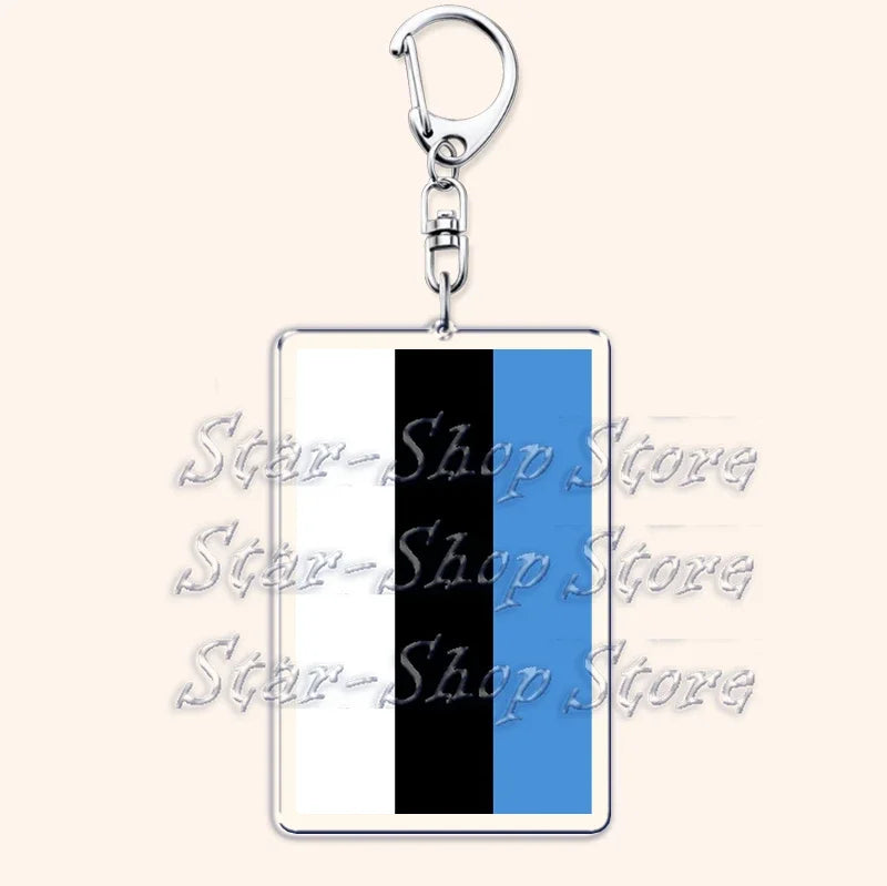 National Country Flags Keychains for Accessories Bag United States Mexico Spain Poland Russia France Chile Keyring Jewelry Gifts