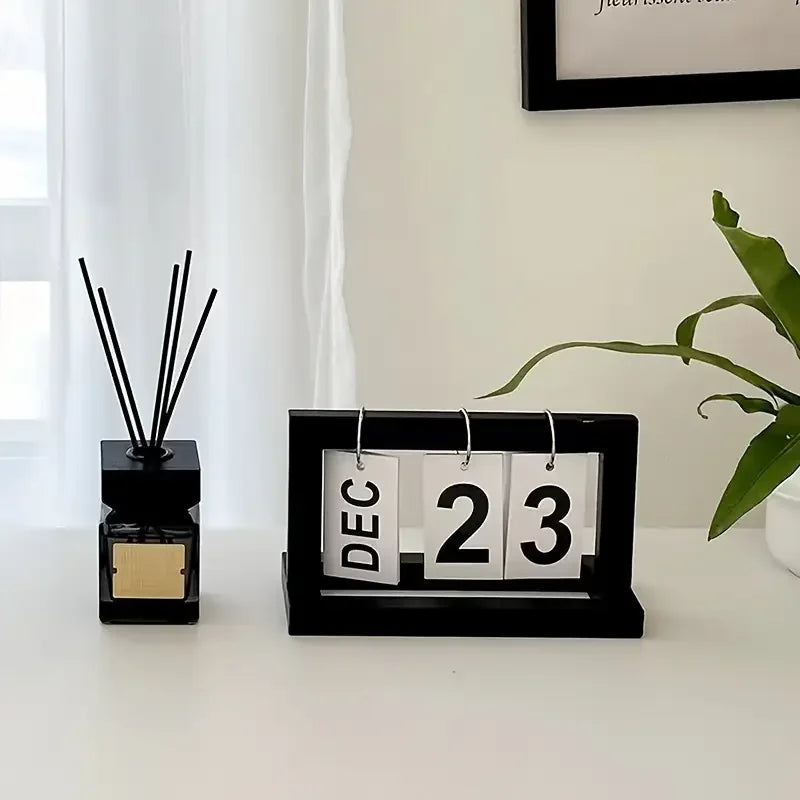 Ins Minimalist Style Living Room Office Decoration Wooden Calendar Ornament Modern Desk Accessories Simple Home Decor Crafts Gift