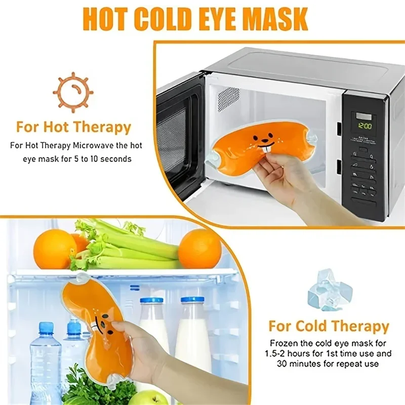 Beauty eye mask with dual use of cold and hot compress, eye mask with heating to relieve eye fatigue, non pressure eye ice pack
