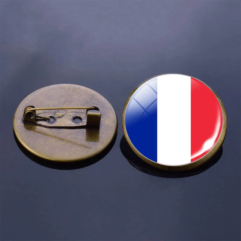 Global Country National Flag Brooch Pins USA UK Ukraine Canada Russia Brazil Australia France Spain Poland Flags Badge