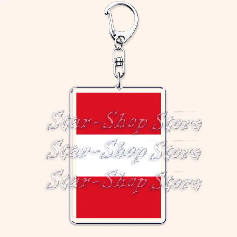 National Country Flags Keychains for Accessories Bag United States Mexico Spain Poland Russia France Chile Keyring Jewelry Gifts
