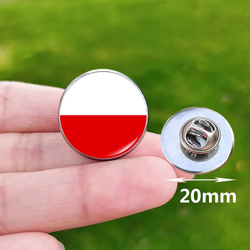 2024 National Flag Pin Serbia France Spain Uruguay Croatia Chile Romania Netherlands Switzerland Brazil Football Brooch Gift