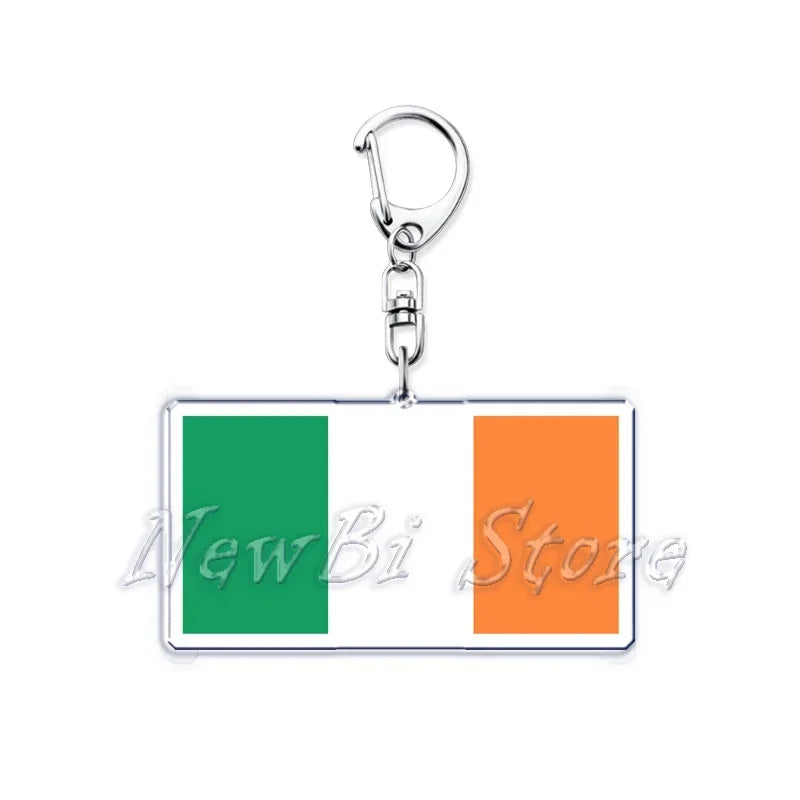 Country Flags Key Chain Keychains Ring for Accessories Bag Pendant American Britain Korean Korean Keyring Jewelry Fans Gifts