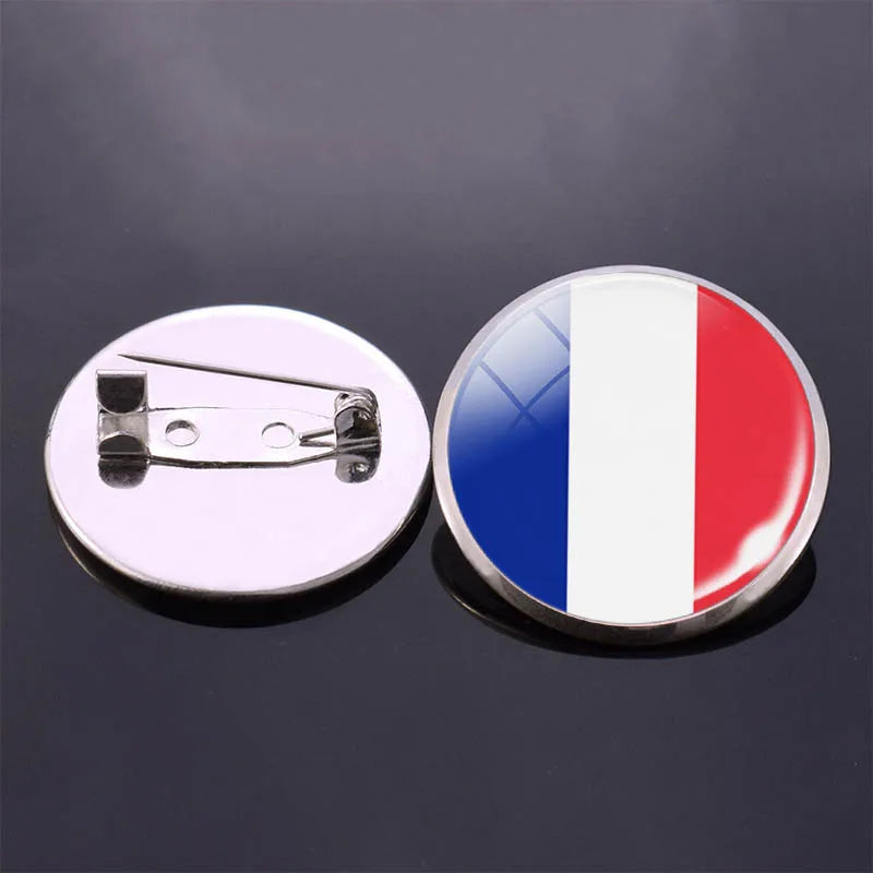 Global Country National Flag Brooch Pins USA UK Ukraine Canada Russia Brazil Australia France Spain Poland Flags Badge