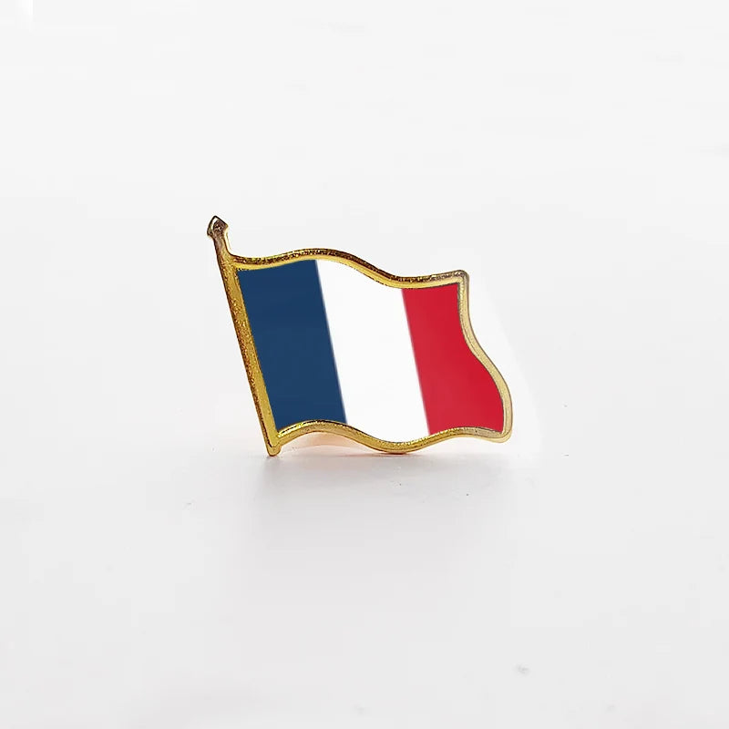 National Flag Pin Country Flag Metal Lapel Pin Russia Ukraine Spain France Badges For Clothes Bag Hat Collar Jewelry Accessories
