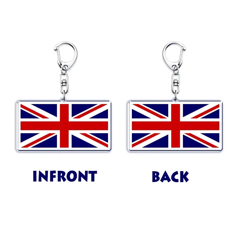 Country Flags Key Chain Keychains Ring for Accessories Bag Pendant American Britain Korean Korean Keyring Jewelry Fans Gifts