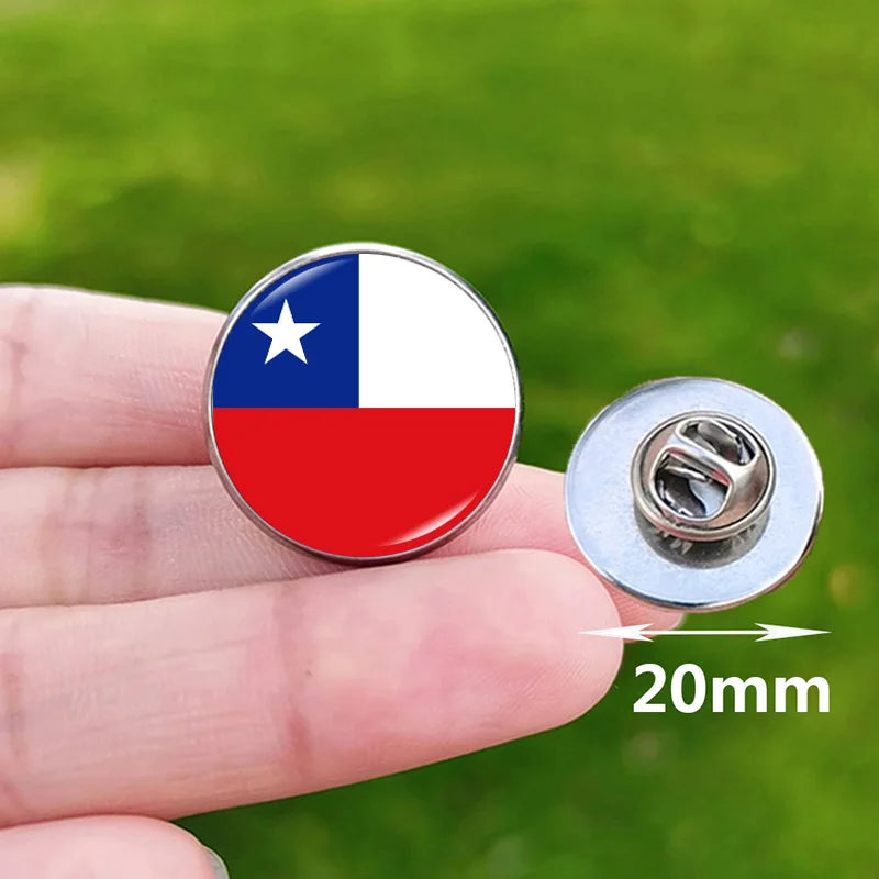 2024 National Flag Pin Serbia France Spain Uruguay Croatia Chile Romania Netherlands Switzerland Brazil Football Brooch Gift