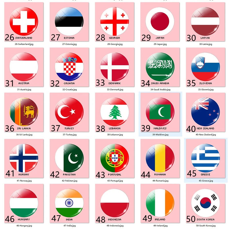 Global Country National Flag Brooch Pins USA UK Ukraine Canada Russia Brazil Australia France Spain Poland Flags Badge