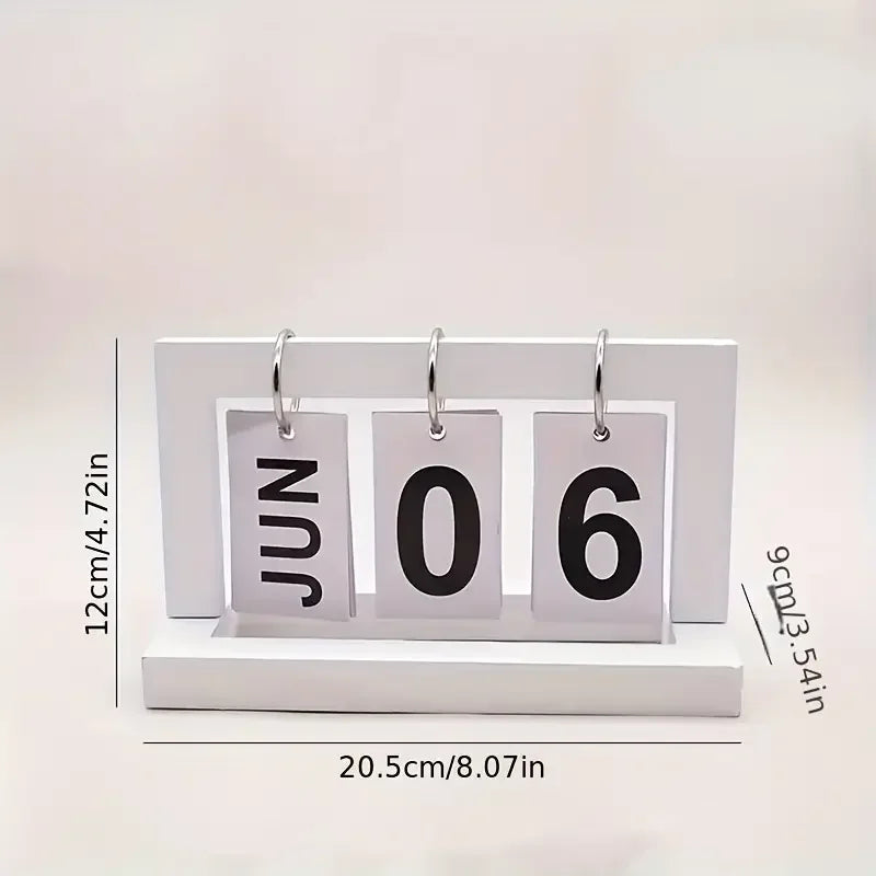 Ins Minimalist Style Living Room Office Decoration Wooden Calendar Ornament Modern Desk Accessories Simple Home Decor Crafts Gift